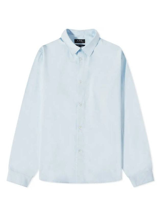 Casual Poplin Long Sleeve Shirt Light Blue - A.P.C. - BALAAN 1