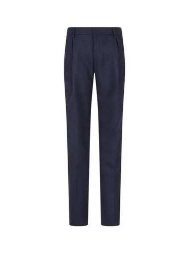 Men s two tuck detail wool pants navy - GIORGIO ARMANI - BALAAN 1