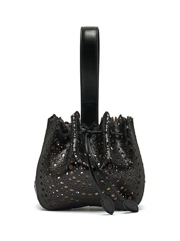 Rose Marie 16 Punching Bucket Bag Black - ALAIA - BALAAN 5