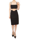 Women's Double G Jacquard Sleeveless Black - GUCCI - BALAAN 6