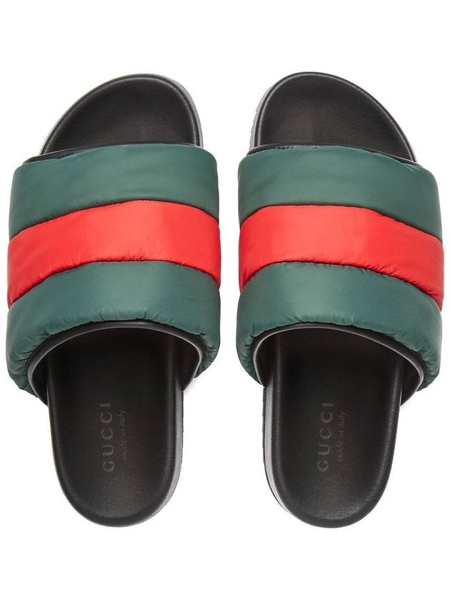 nylon padded web slippers black - GUCCI - BALAAN 5