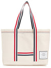 Double Face Cotton Small Tool Tote Bag Off White - THOM BROWNE - BALAAN 2