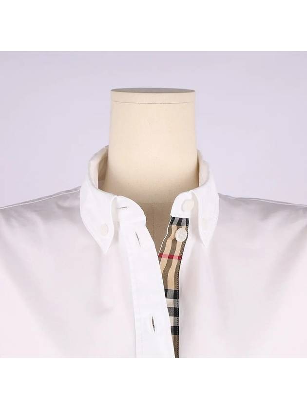 Check Long Sleeve Shirt White - BURBERRY - BALAAN 5