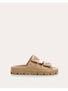 Nappa Leather Slippers Beige - PRADA - BALAAN 2