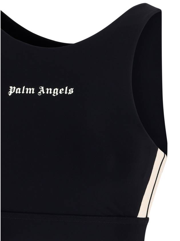 Long Sleeve T-Shirt PWVO001S24FAB002 1003 BLACK OFfwHITE - PALM ANGELS - BALAAN 4