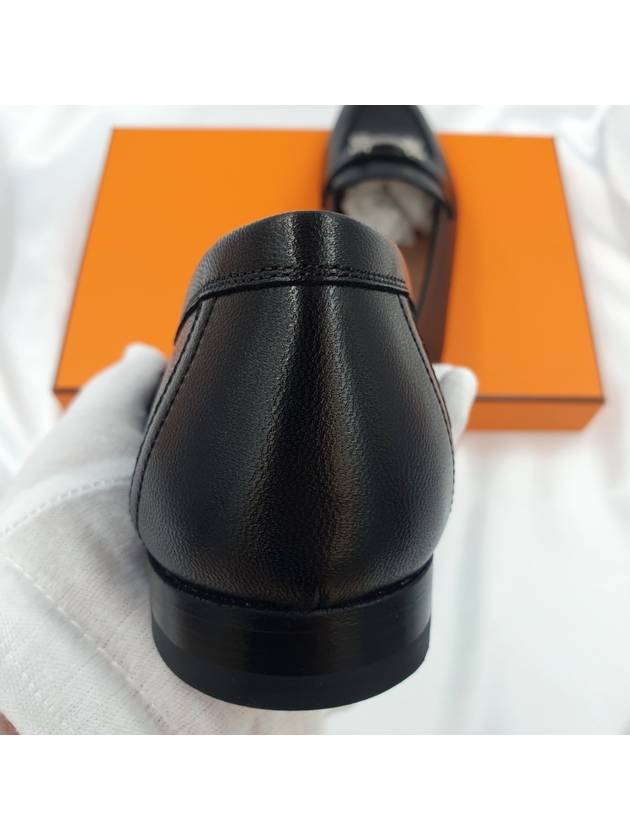 Paris Loafers Goatskin Palladium Noir - HERMES - BALAAN 8