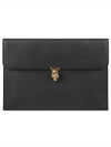 Skull Leather Clutch Bag Black - ALEXANDER MCQUEEN - BALAAN 2