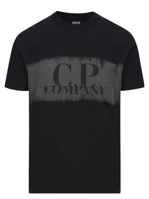 Logo Short Sleeve T-Shirt Black - CP COMPANY - BALAAN 1