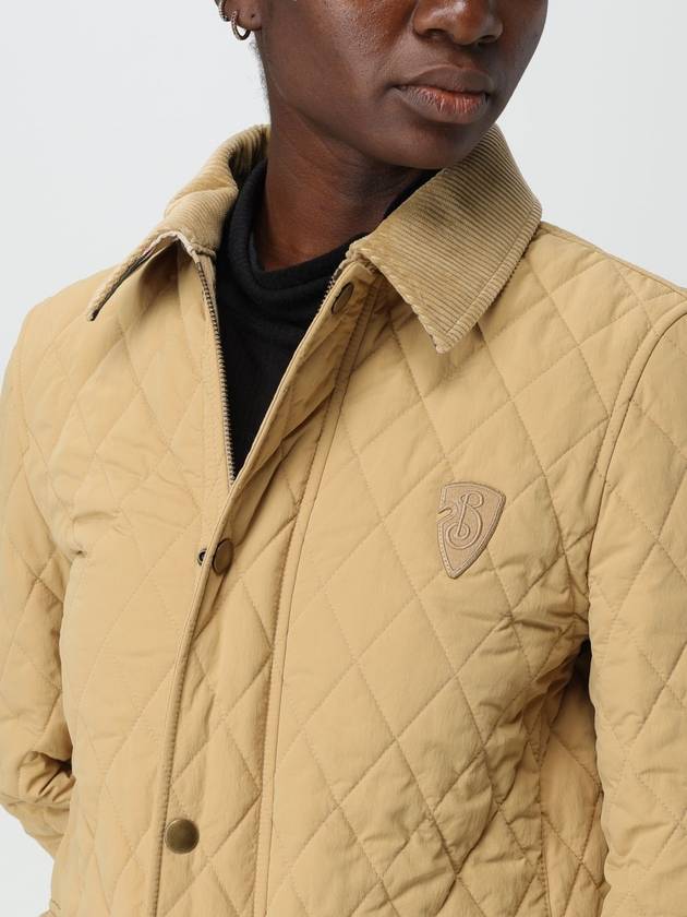 Applique B Shield Corduroy Collar Quilted Jacket Beige - BURBERRY - BALAAN 6