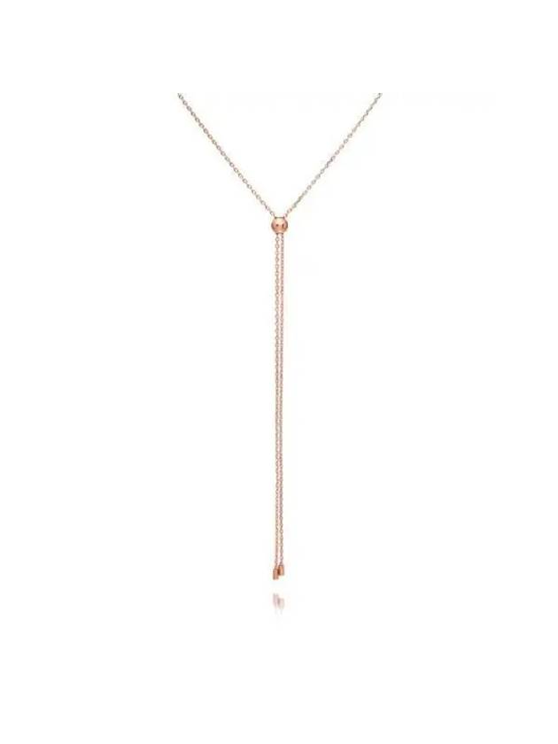 Dextera Circle Pendant Necklace Rose Gold - SWAROVSKI - BALAAN 5