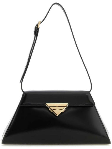 Medium Brushed Leather Hand Shoulder Bag Black - PRADA - BALAAN 1