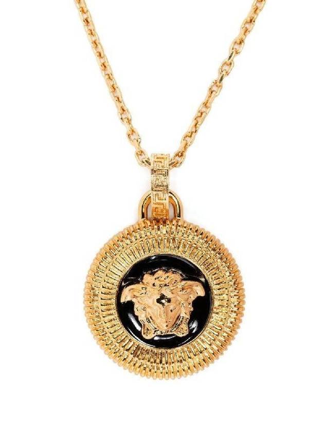 Unisex Medusa enamel pendant necklace 1004595 - VERSACE - BALAAN 6