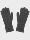 Knit Logo Gloves Charcoal - RECLOW - BALAAN 6