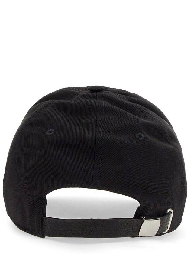 Signature Embroidered Logo Ball Cap White Black - ALEXANDER MCQUEEN - BALAAN 4