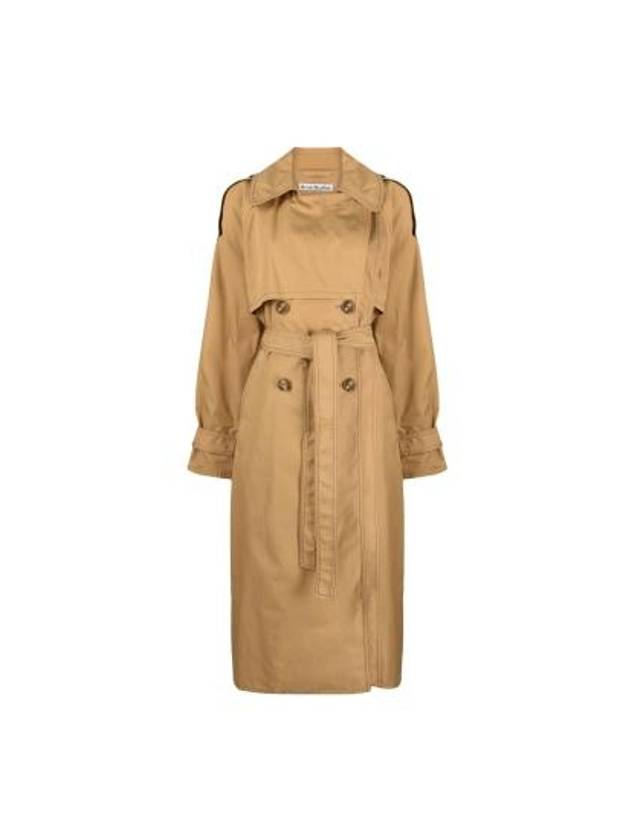 Cotton Trench Coat Beige - ACNE STUDIOS - BALAAN 2