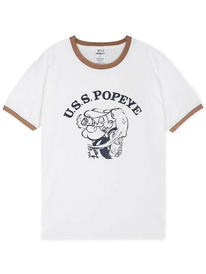 Popeye Short Sleeve T-Shirt White - WILD DONKEY - BALAAN 2