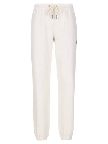 Logo Patch Track Pants White - MONCLER - BALAAN 1