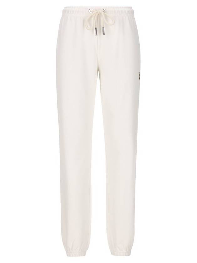 Logo Patch Track Pants White - MONCLER - BALAAN 1