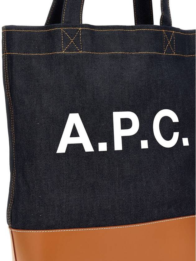 Logo Denim Axelle Tote Bag Navy - A.P.C. - BALAAN 4