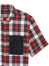 Tartan Short Sleeves Shirt With Nylon Pocket - NEIL BARRETT - BALAAN 3