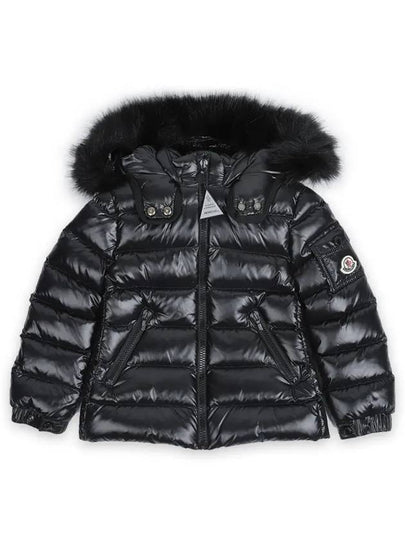 Kids BADYF Down Hooded Fur Padded Jacket Black 1A00109 C0064 999 8 10A - MONCLER - BALAAN 2