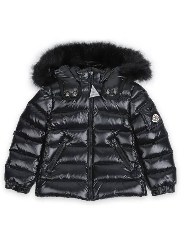 Kids BADYF Down Hooded Fur Padded Jacket Black 1A00109 C0064 999 - MONCLER - BALAAN 1