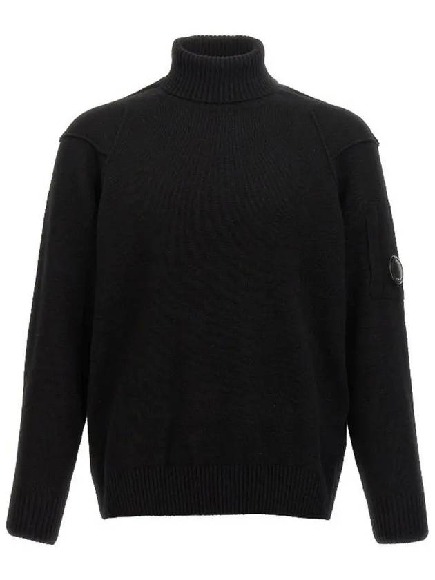 Lambswool GRS Turtle Neck Knit Top Black - CP COMPANY - BALAAN 2