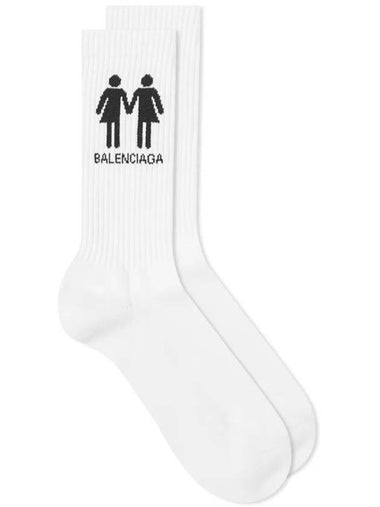 Pride Tennis Socks White - BALENCIAGA - BALAAN 1