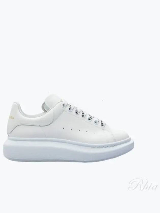 Oversized Leather Tab Low Top Sneakers White - ALEXANDER MCQUEEN - BALAAN 2