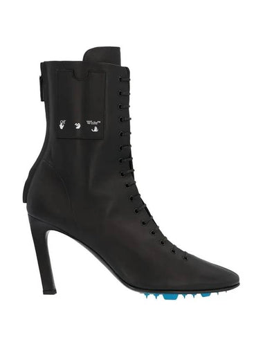 logo ankle middle boots black - OFF WHITE - BALAAN 1