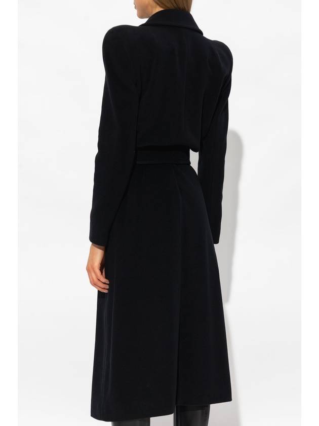 black cashmere wool blend round shoulder coat 769014TOU021000 B0560955732 - BALENCIAGA - BALAAN 5