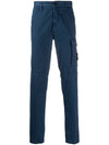 Men's Wappen Patch Cargo Straight Pants Blue - STONE ISLAND - BALAAN 2