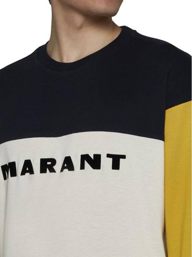 Afton Logo Cotton Sweatshirt Yellow - ISABEL MARANT - BALAAN 6