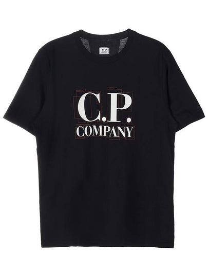 Graphic Logo Print Short Sleeve T-Shirt Black - CP COMPANY - BALAAN 2