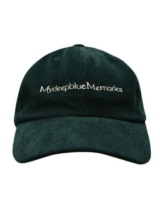 CORDUROY MM BALL CAP in deep green - MYDEEPBLUEMEMORIES - BALAAN 2