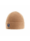 Embroidered Bear Knit Wool Beanie Camel - POLO RALPH LAUREN - BALAAN 1