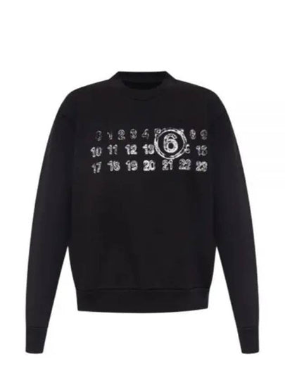 Number Print Sweatshirt Black - MAISON MARGIELA - BALAAN 2