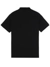 Men's Logo Patch Polo Shirt Black - STONE ISLAND - BALAAN 4