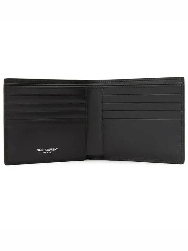 Tiny Cassandre East West Wallet in Matte Leather Black - SAINT LAURENT - BALAAN 5