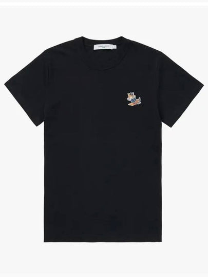 Dressed Fox Patch Short Sleeve T-Shirt Black - MAISON KITSUNE - BALAAN 2