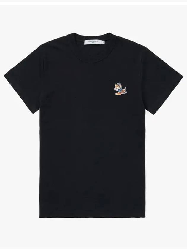 Dressed Fox Patch Short Sleeve T-Shirt Black - MAISON KITSUNE - BALAAN 3