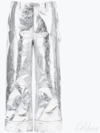 Metallic Workwear Chaps Pants 41011071 Silver - SIMONE ROCHA - BALAAN 1