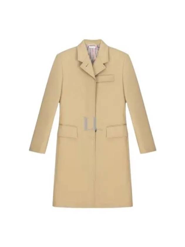 RWB Loop Tab High Armhole Mackintosh Single Coat Beige - THOM BROWNE - BALAAN 2