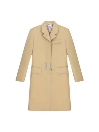 RWB Loop Tab High Armhole Mackintosh Single Coat Beige - THOM BROWNE - BALAAN 2