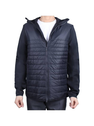 Men's Martino Quilted Zip-Up Hoodie Black - J.LINDEBERG - BALAAN 1