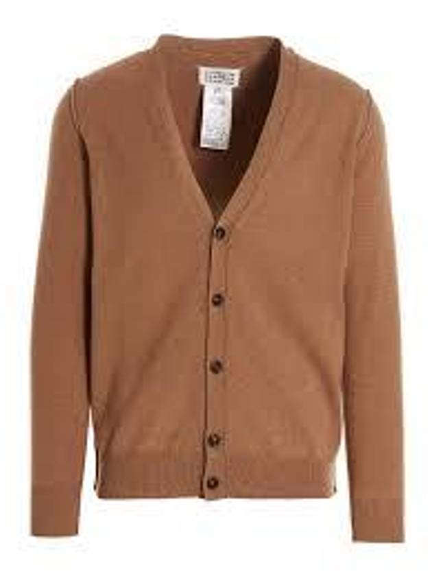 Cashmere Back Stitch Cardigan Beige - MAISON MARGIELA - BALAAN 2