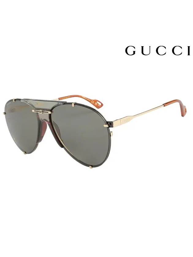 Eyewear Boeing Metal Sunglasses Gold Gray - GUCCI - BALAAN.