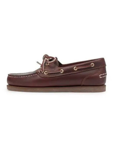 Women s Classic 2 Eye Boat Shoes Burgundy 72333 214 - TIMBERLAND - BALAAN 1