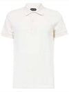 Men's Classic Tennis Short Sleeve Polo Shirt White - TOM FORD - BALAAN 1