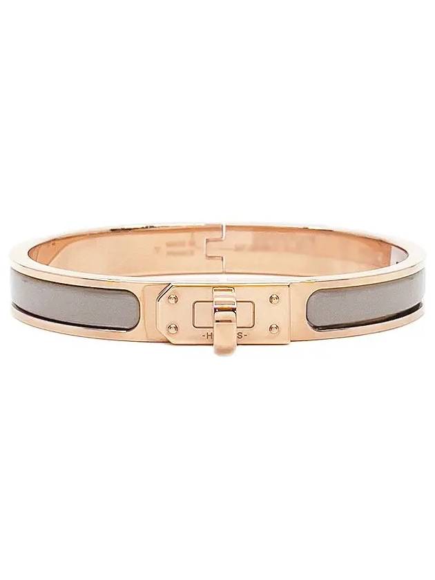 Mini Click Kelly PM Bracelet Marronglace Rose Gold 4HA1105 - HERMES - BALAAN 1